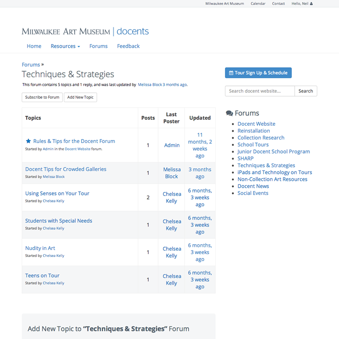 Portfolio: Docent Resources